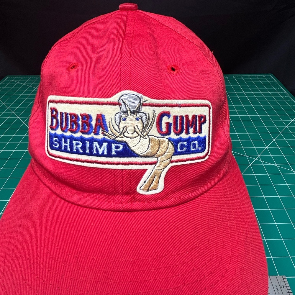 Bubba Gump Shrimp Co Hat Cap Snapback Red Embroided Forrest Gump 90s Y2K Vintage